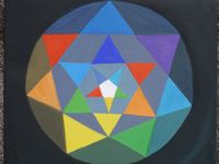 Farbgeometrie, 65x53 cm